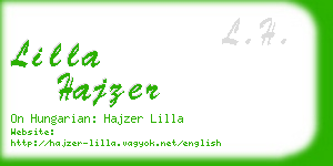 lilla hajzer business card